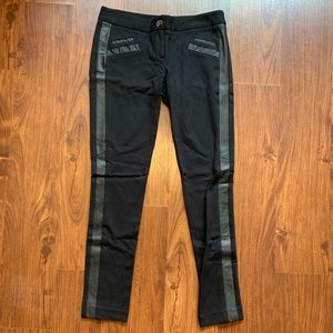 Paige // Legging // Leather Tuxedo Stripe // 26